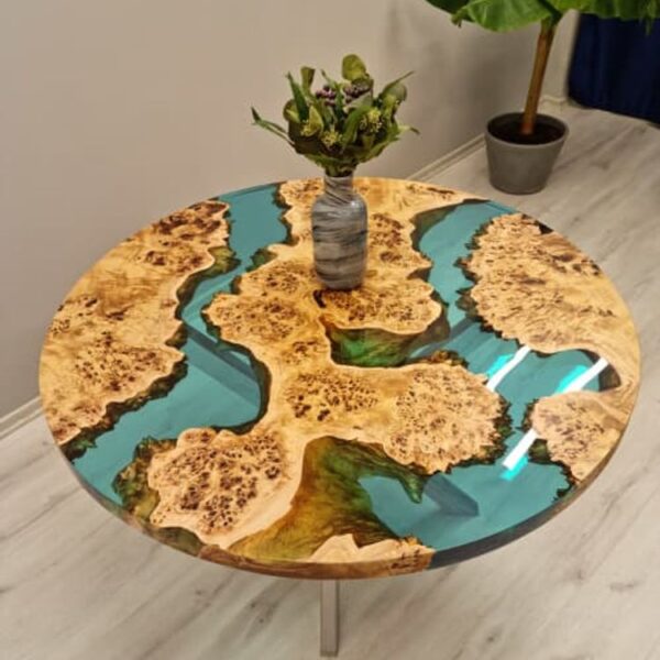 Designer PE07-Round epoxy table