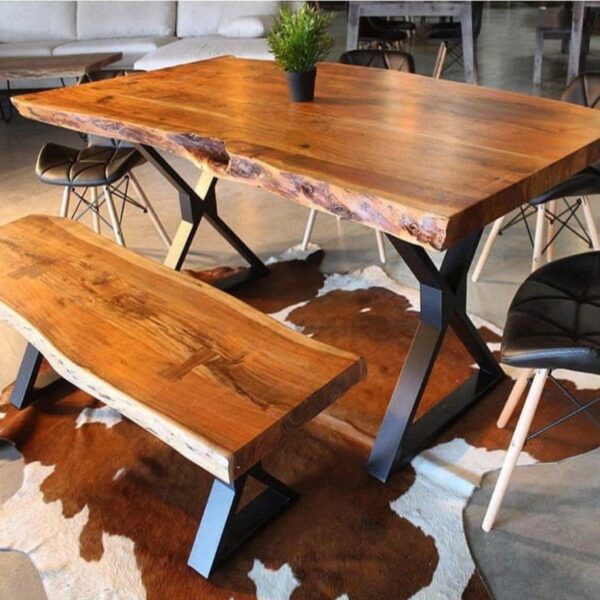 Artisan PW10-Black Live edge Dining Table