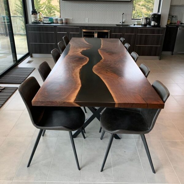Premier PE01-Black Walnut River Dining Table - 图片 3