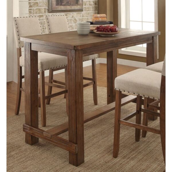 Premier PW07-Tays Rustic Wide Solid Wood Bar Table