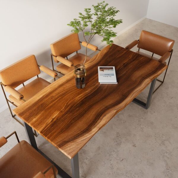 Signature SPW05-Walnut Live Edge Hardwood Dining Table