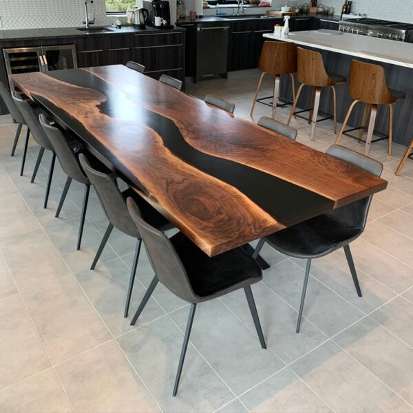 Premier PE01-Black Walnut River Dining Table - 图片 2