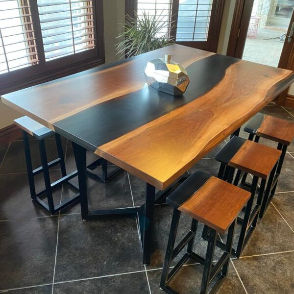 Premier PE04-Black Walnut River Bar Table - 图片 2