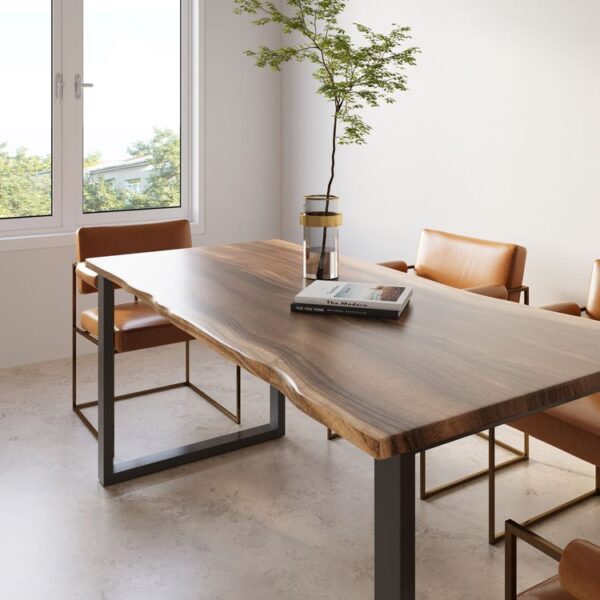 Signature SPW05-Walnut Live Edge Hardwood Dining Table - 图片 2