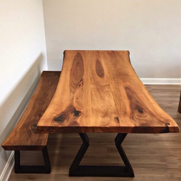 Artisan PW10-Black Live edge Dining Table - 图片 2