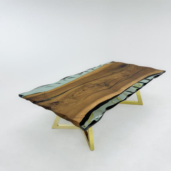 Designer PE04-Asklepios Clear Resin Wave Model Dining Table - 图片 3
