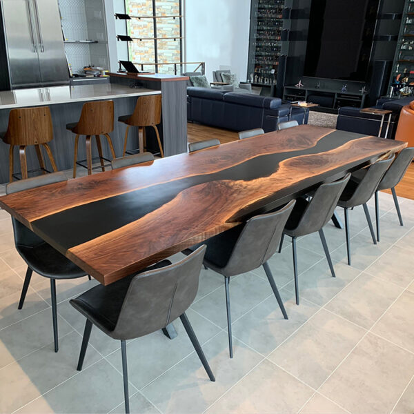 Premier PE01-Black Walnut River Dining Table