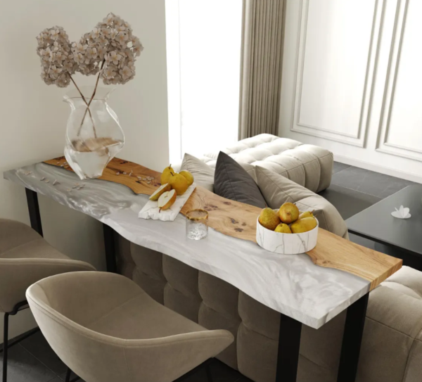Artisan PE07-Handcrafted Epoxy Wood Living Room