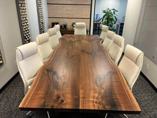 Signature PW09-Live Edge Bookmatch Black Walnut Conference Table