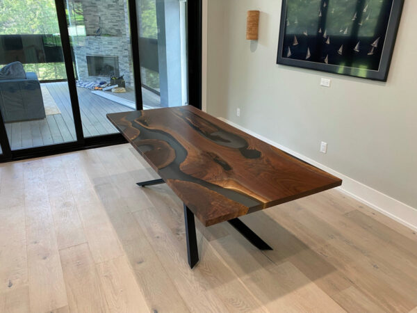Premier PE02-Black Walnut Epoxy Casted Dining Table - 图片 2