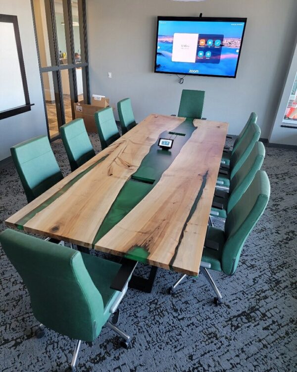 Signature PW08-Maple Epoxy River Conference Table - 图片 2