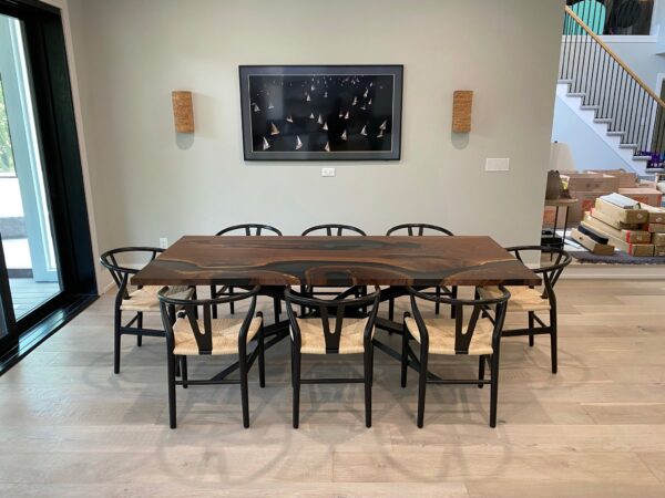 Premier PE02-Black Walnut Epoxy Casted Dining Table - 图片 4