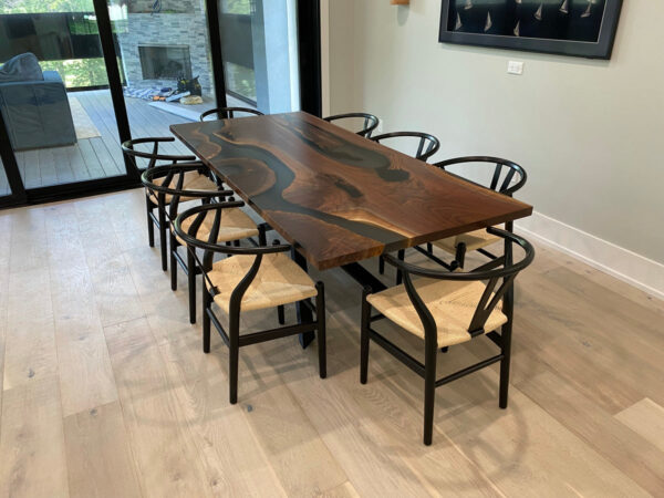 Premier PE02-Black Walnut Epoxy Casted Dining Table